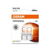 2 Glühlampen für Blinkleuchte W21W 12V 21W W3x16d OSRAM passend für diverse PKW