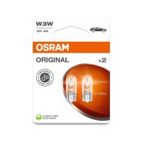 2 Glühlampen Glasquetschsockeln 12V W3W OSRAM...