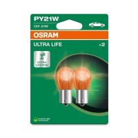 2 Glühlampen Blinkleuchte PY21W 12V 21W BAU15s OSRAM...