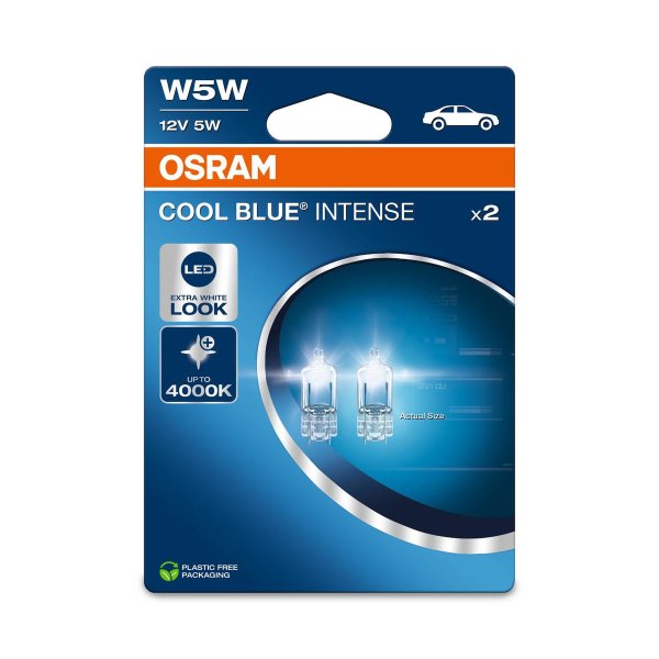2 OSRAM COOL BLUE INTENSE signal lamps W5W 12V 5W 50lm 2825CBN-2BL