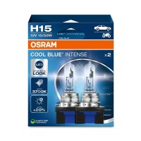 2 bulbs H15 12V 55 15W PGJ23t-1 OSRAM COOL BLUE®...