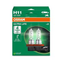 2 OSRAM ULTRA LIFE halogen headlight bulbs H11 12V 62W...