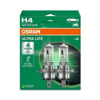 2 Glühlampen H4 12V 60 55W P43t Licht-Expertise OSRAM ULTRA LIFE passend für PKW