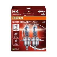 2 OSRAM NIGHT BREAKER LASER H4 halogen headlight bulbs...