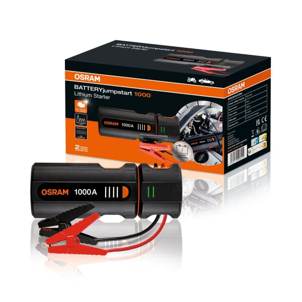 Battery jump starter 12V Li-ion battery 1,000A OSRAM BATTERYjumpstart 1000TI