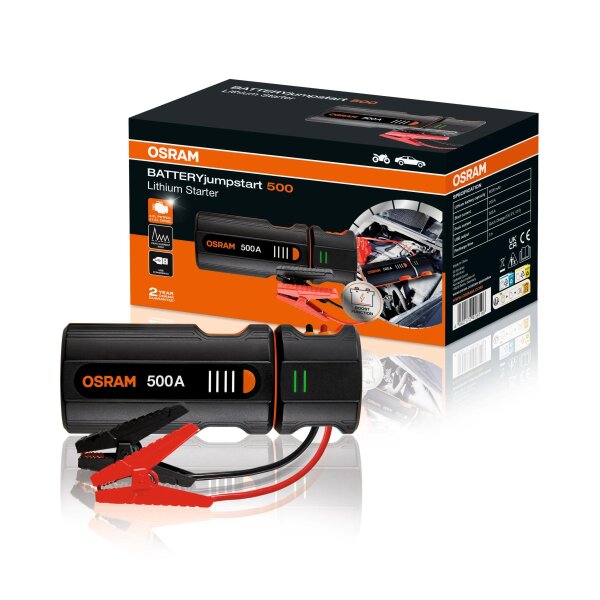 Battery jump starter 12V for Li-ion battery 500A OSRAM BATTERYjumpstart 500TI