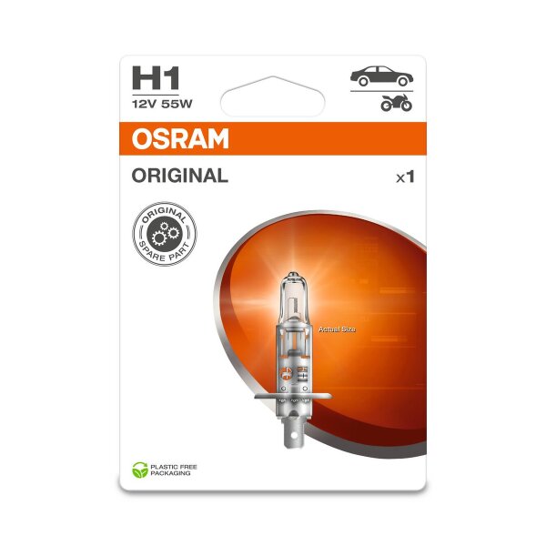 OSRAM ORIGINAL LINE H1 Halogen-Scheinwerferlampen 1550lm 55W