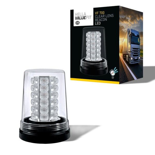 Flash Beacon 24 V LED HELLA universally applicable for various vehicles