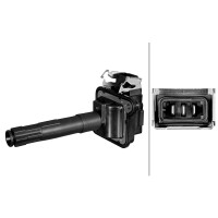Ignition Coil screwed spark plug shaft ignition coil 3-pole HELLA for AUDI A6