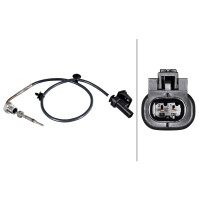 Sensor Abgastemperatur geschraubt 2-polig 496mm Kabel HELLA für u.a. CHEVROLET
