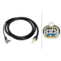 Wheel Speed Sensor 2-pin 2.015 mm cable HELLA for MAN LIONS and others
