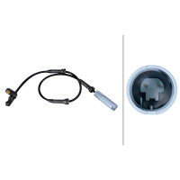 Wheel Speed Sensor 2-pole Hall sensor 654 mm cable HELLA for BMW 5 Series and others
