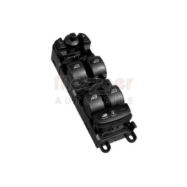 Schalter Fensterheber vorne 3-polig schwarz METZGER für u.a. VOLVO V70