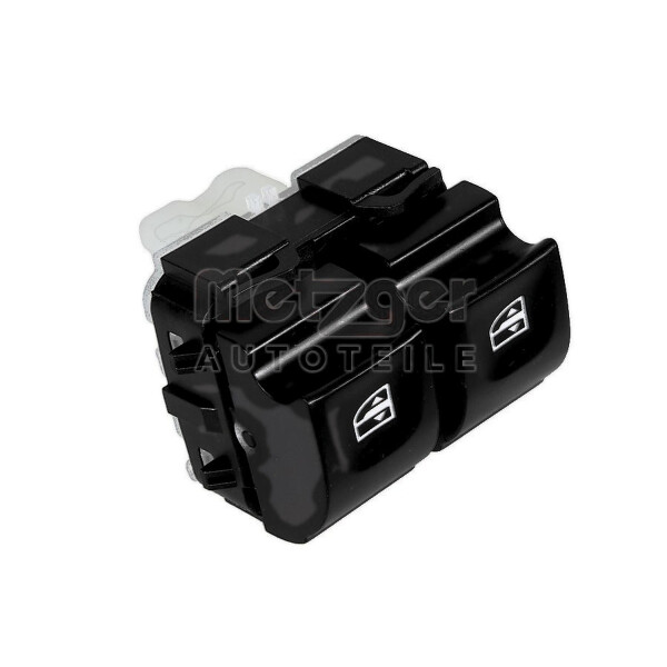 Power Window Switch front 7-pin black METZGER for e.g. RENAULT TRAFIC