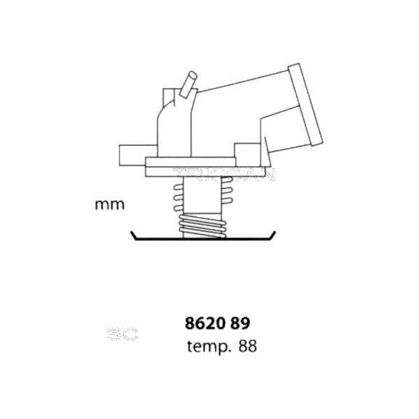 Thermostat Coolant integrated Housing 88 °C TRISCAN for e.g. MB C-CLASS