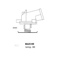 Thermostat Coolant integrated Housing 88 °C TRISCAN...
