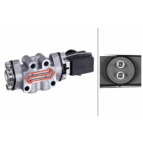 Magnetventil Schaltzylinder 24 V 2-polig 10 bar HELLA für u.a. SCANIA