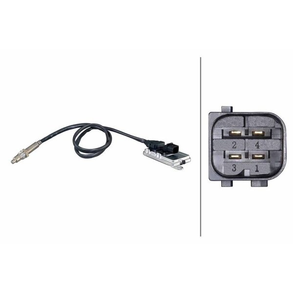 NOx-Sensor NOx-Katalysator 24 V M20X1,5 4-polig HELLA für u.a. MB AROCS