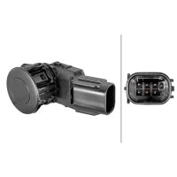 Parking Aid Sensor rear right plug-in 6-pin HELLA for TOYOTA RAV and others
