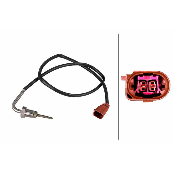 Sensor Exhaust Gas Temp screwed 2-pin 720 mm cable HELLA for e.g. VW CADDY