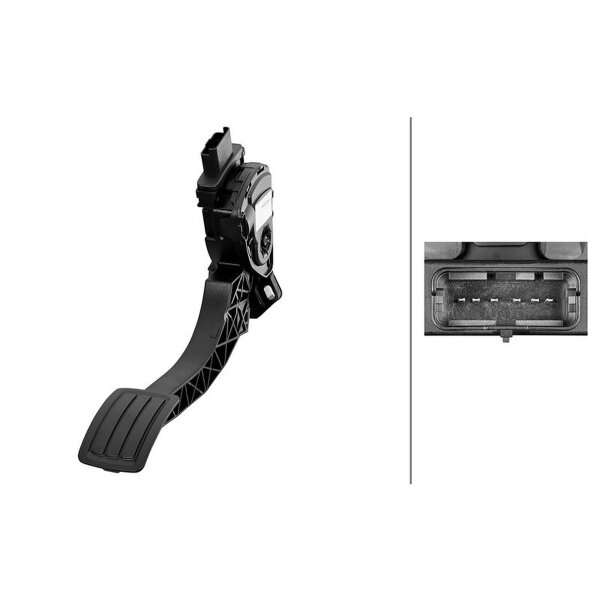 Accelerator Pedal Position Sensor automatic 6-pin HELLA for e.g. PEUGEOT 3008