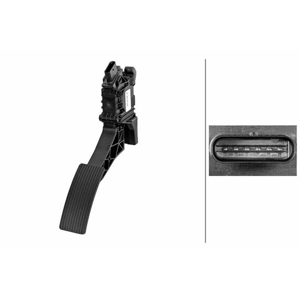 Accelerator Pedal Position Sensor automatic 6-pin HELLA for e.g. MB GLA