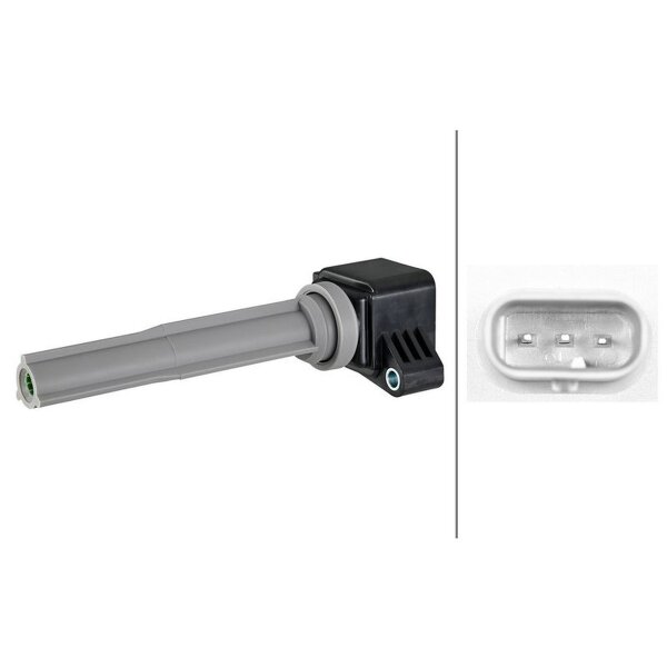 Zündspule geschraubt Kerzenschachtzündspule 3-polig HELLA für FORD