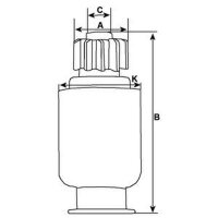 Freilaufgetriebe Anlasser Starter 11 Zähne HC-Cargo
