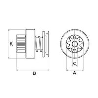 Freewheel Gearbox Starter 10 Teeth HC CARGO For VW