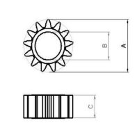Pinion starter combustion motor 33 teeth HC-CARGO...
