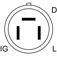 Alternator regulator for constant voltage 14 V HC-CARGO for e.g. MITSUBISHI