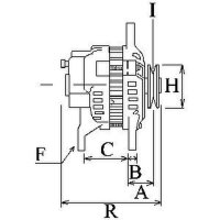 Generator 75.2 mm 55A HC CARGO for LEONE III