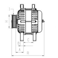 Alternator 14 V 90 A Ø 55.5 mm HC-CARGO for e.g. AUDI A3