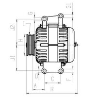 Lichtmaschine Gernerator 100 A 28 V HC-Cargo