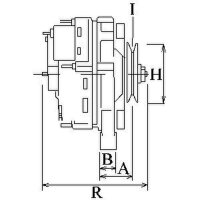 Alternator 14 V 70 A Ø 55 mm HC-CARGO for e.g. FIAT Doblo