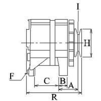 Alternator 14 V 100 A Ø 53.5 mm HC-CARGO for OPEL MERIVA and others