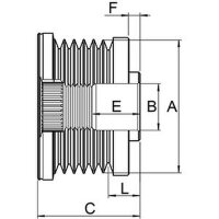 Alternator freewheel HC CARGO for JOHN DEERE