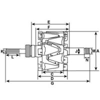 Läufer Lichtmaschine Gernerator 14 V 120 V HC-Cargo