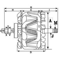 Läufer Lichtmaschine Gernerator 14 V 100 V HC-Cargo
