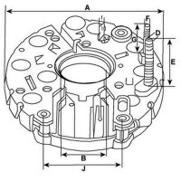 Rectifier alternator 109 mm HC-Cargo
