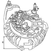 Gleichrichter Lichtmaschine Gernerator 148 mm HC-Cargo