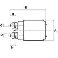 Solenoid Switch starter 12 V 54 mm HC-Cargo