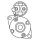 Starter 0.9 kW 8 teeth 77mm HC CARGO for GALANT VI