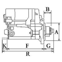 Starter 2 kW 9 teeth 95mm HC CARGO for CAMPO (KB)
