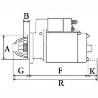 Starter 1.2 kW 8 teeth 75mm HC CARGO for CARISMA (DA_)