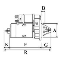Anlasser Starter 2,2 kW 9 Zähne HC-Cargo für...