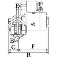 Starter 0.5 kW 10 teeth HC CARGO F032112566