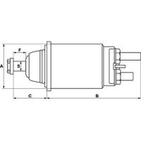 Solenoid switch starter motor 24 V 55.3 mm HC-CARGO for MITSUBISHI