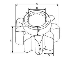 Pinion starter 11 teeth HC-Cargo