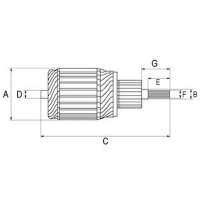 Armature starter 19 teeth HC-Cargo